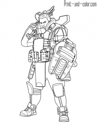 Apex Legends coloring pages | Print and Color.com | Coloring pages, Legend  drawing, Pencil drawings