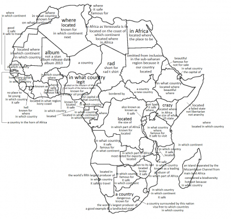 Africa map coloring pages