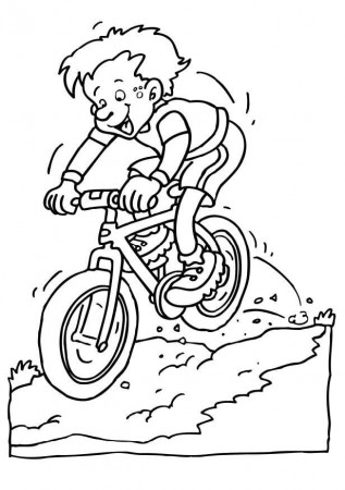 Coloring Page mountain bike - free printable coloring pages - Img 7064