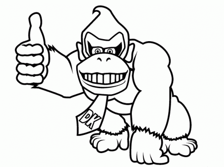 Donkey Kong coloring page - Coloring Pages 4 U