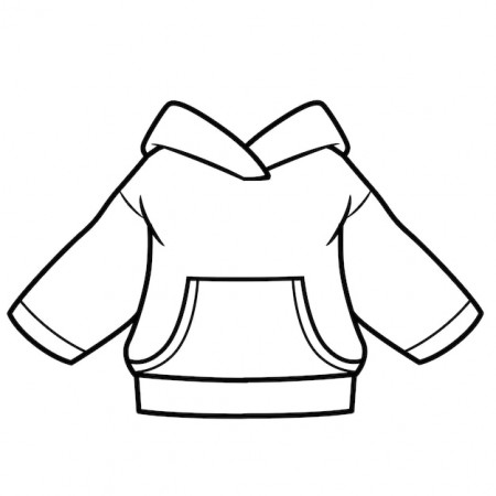 Premium Vector | Hoodie with pocket outline for coloring on a white  background