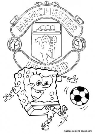 Manchester United Spongebob coloring pages