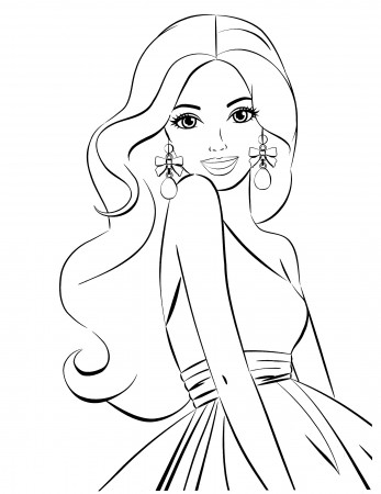 Drawing Barbie #27486 (Cartoons) – Printable coloring pages
