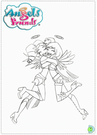 Angel's friends Coloring page- DinoKids.org