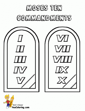 Ten Commandments Coloring Pages Printable Ten Commandments ...