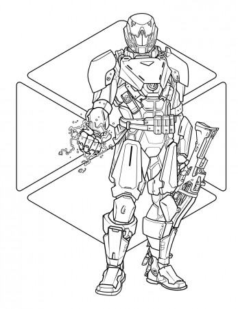 Destiny coloring page | Coloring pages, Destiny hunter, Coloring books