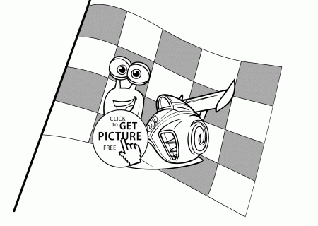 Turbo coloring pages for kids free printable | coloing-4kids.com