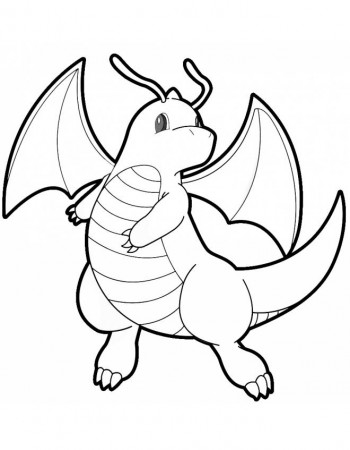 The best free Dragonite coloring page images. Download from ...