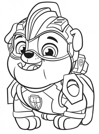 Rubble Mighty Pups Coloring Page - Free Printable Coloring Pages for Kids