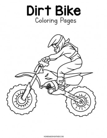 Free Dirt Biking Coloring Pages » Homemade Heather