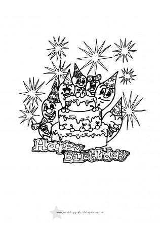 Printable Birthday Coloring Pages