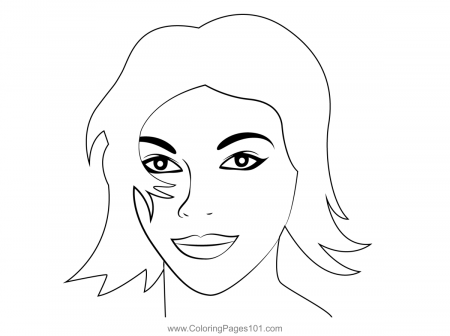 Girl face with Hair Coloring Page for Kids - Free Girls Printable Coloring  Pages Online for Kids - ColoringPages101.com | Coloring Pages for Kids