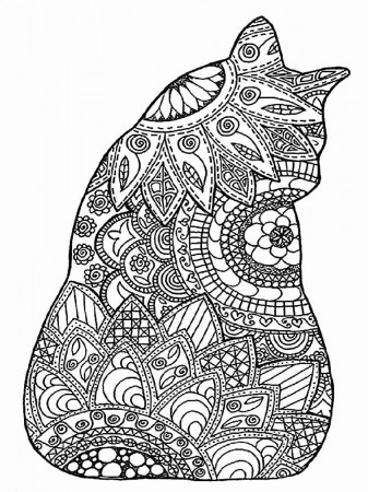 Animals coloring pages for Adults. Free Printable Animals coloring ...