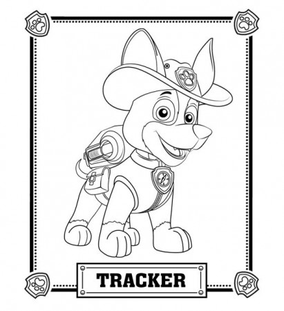 Paw Patrol Tracker Coloring Pages at GetDrawings | Free download