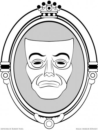Magic Mirror Coloring Page | Snow white coloring pages, Snow white ...