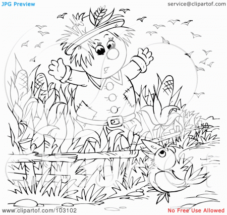 Related Scarecrow Coloring Pages item-12391, Scarecrow Coloring ...