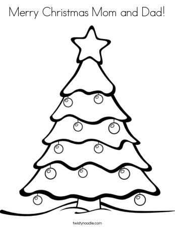 Merry Christmas Mom and Dad Coloring Page - Twisty Noodle