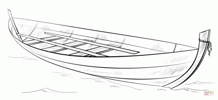 Rowing boat coloring page | Free Printable Coloring Pages