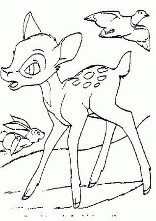 Bambi Deer Coloring Pages - High Quality Coloring Pages