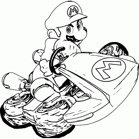 Mario Kart 8 Mario Coloring Page | Wecoloringpage