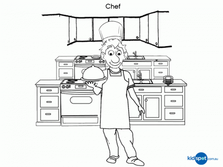 Chef - Colouring Pages - Job