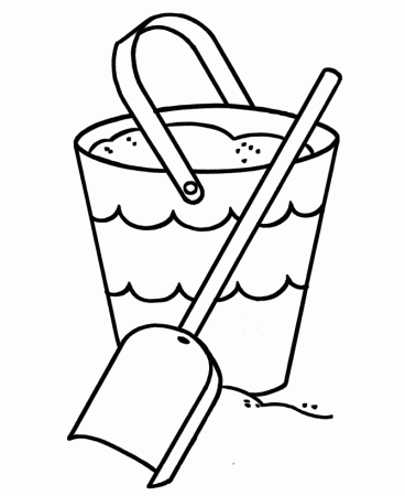Pre-K Coloring Pages | Free Printable Beach sand bucket ...