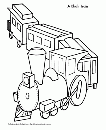 Christmas Toys Coloring Pages - Christmas Toy Train Coloring Sheet 