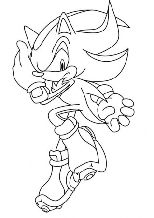 Drawing Sonic #154025 (Video Games) – Printable coloring pages
