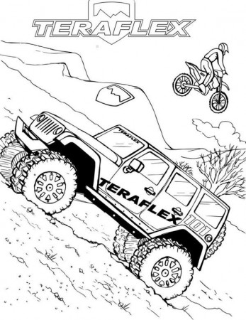 Jeep Coloring Pages Printable PDF - Coloringfolder.com | Monster coloring  pages, Monster truck coloring pages, Coloring pages
