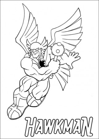 Hawkman from Super Friends Coloring Page - Free Printable Coloring Pages  for Kids
