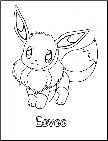 Printable Eevee Coloring Pages - Anime Coloring Pages