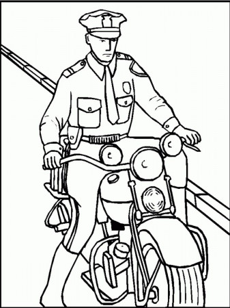 Free Printable Policeman Coloring Pages For Kids | Coloring pages for kids, Coloring  pages, Coloring books