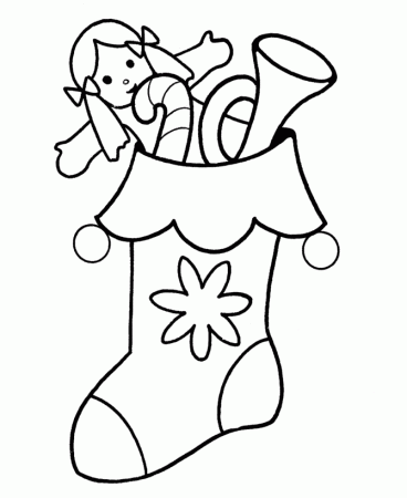 Learning Years: Christmas Coloring Pages - Stocking full of ...