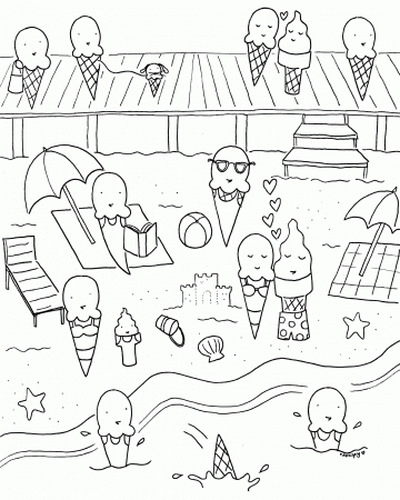 FREE Downloadable Summer Fun Coloring Book Pages