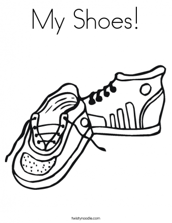 My Shoes Coloring Page - Twisty Noodle