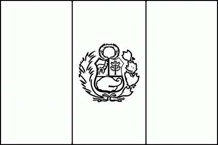 Peru Flag Coloring Page - Coloring Pages for Kids and for Adults
