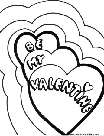 free printable valentine coloring