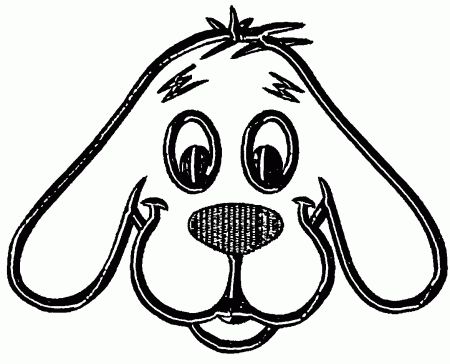 Clifford The Big Red Dog Just Face Coloring Page | Wecoloringpage