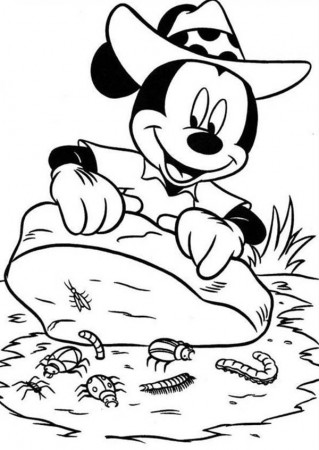 Kids Drawing of Mickey Mouse Safari Coloring Pages: Kids Drawing ...