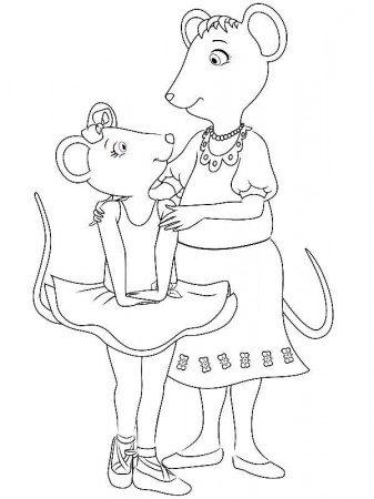 Angelina Ballerina Talking to Her Mother Coloring Pages : Batch ...