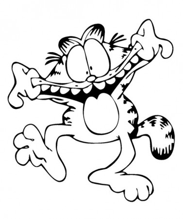 Funny Garfield coloring pages 