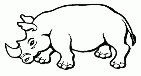 Rhinoceros coloring - Free Animal coloring pages sheets Rhinoceros