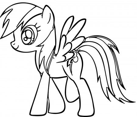 Cute My Little Pony Coloring Pages Rainbow Dash - Printable Kids ...