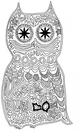 Decorated Owl Coloring Page | im not random i just have many ...