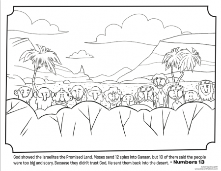 12 Spies - Bible Coloring Pages | What's in the Bible?
