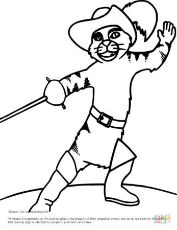 Puss in Boots coloring pages | Free Coloring Pages