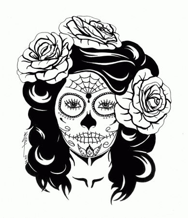 Acumen Sugar Skull Coloring Pages Coloring Panda, Studying Free ...