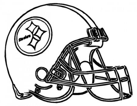 Football Helmet Steelers Pittsburgh Coloring Page