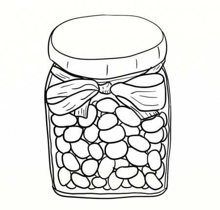 Jellybean Coloring Page - Coloring Pages for Kids and for Adults