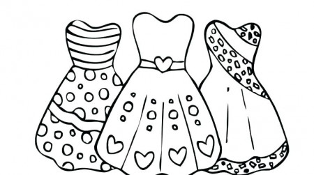 Dress Coloring Pages For Girls at GetDrawings | Free download